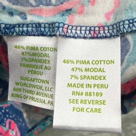 Lilly Pulitzer Indigo Star Struck Print Dori Tee Womens Medium - Picture 6 of 7